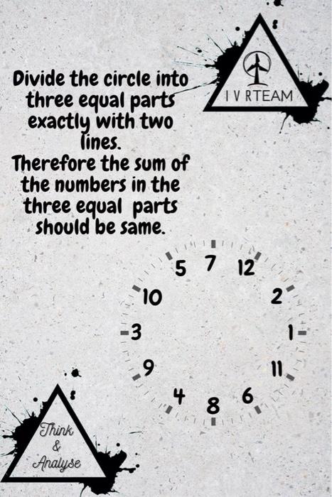 P Divide the circle into three equal parts I