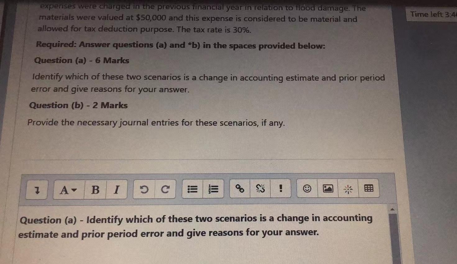 Question 1: Accounting Policy, Estimates and