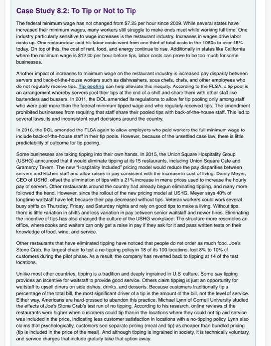 discussion questions and critical thinking Case