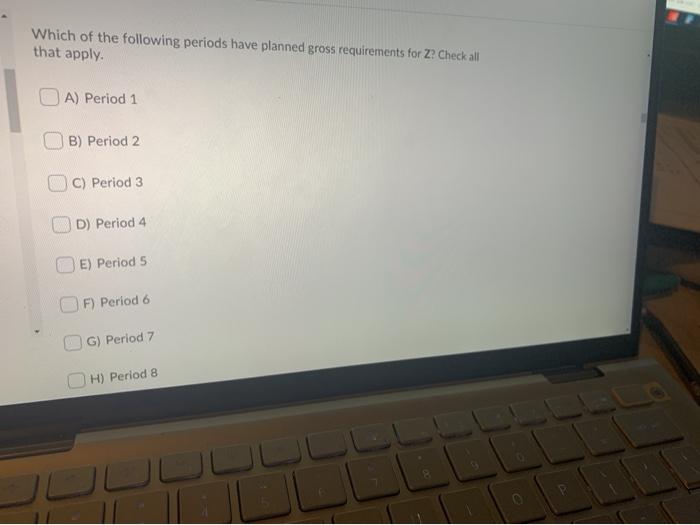 Z Use the following inventory information for the