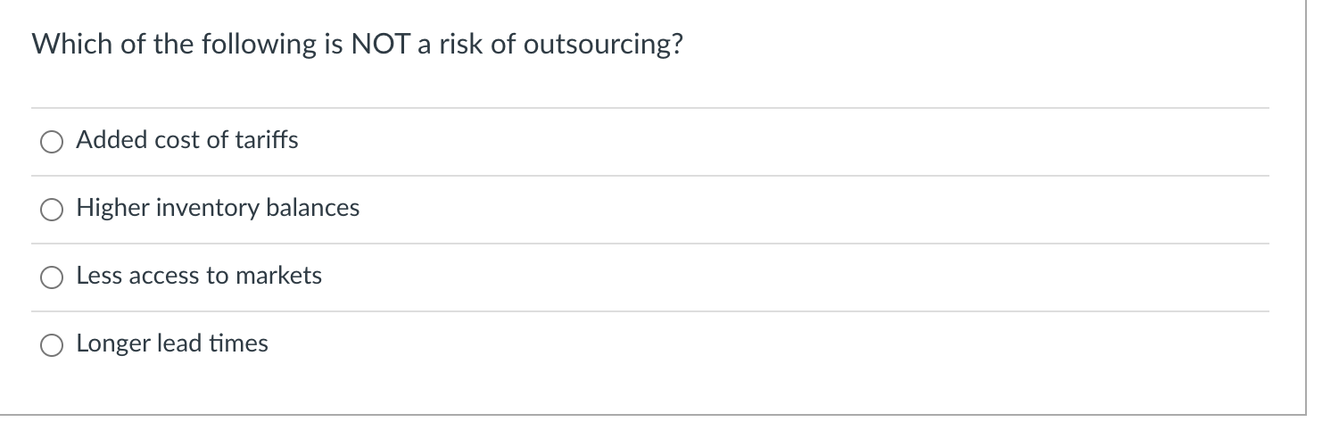 Which of the following is NOT true about Make/Buy