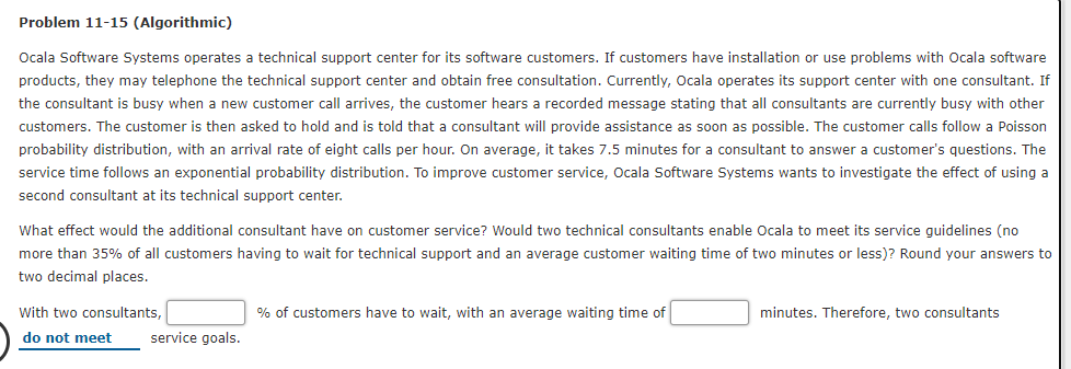 Problem 11-15 (Algorithmic) Ocala Software