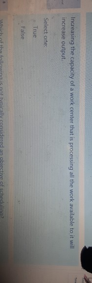 Increasing the capacity of a work center that is