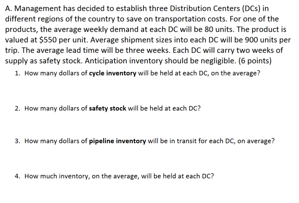 A. Management has decided to establish three