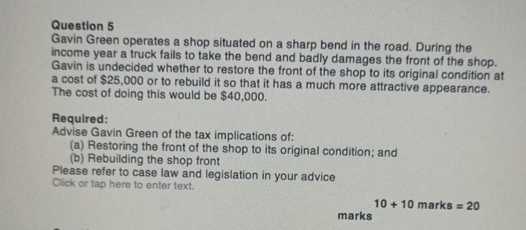question from taxation law and practice. please