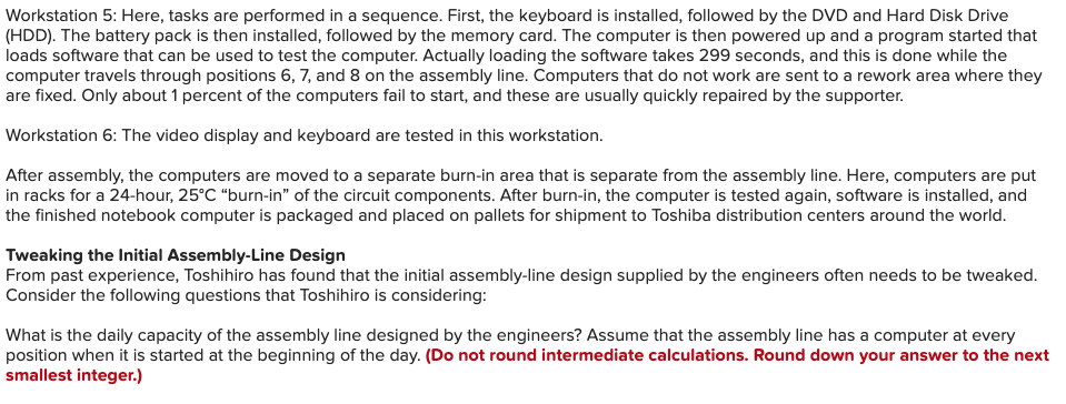 Toshiba's Notebook Computer Assembly Line