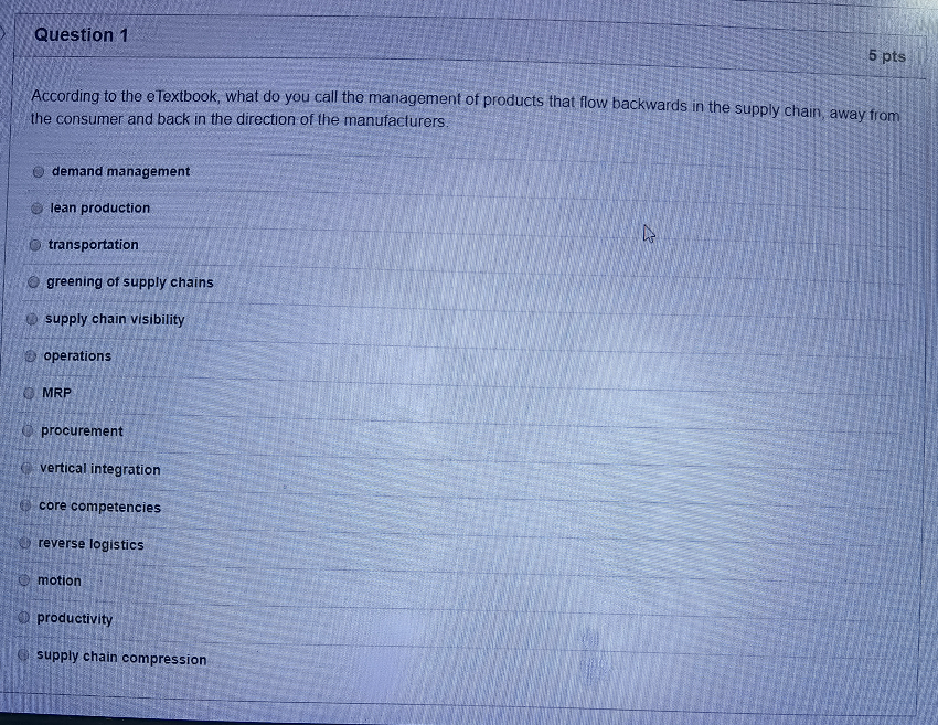 Question 1 5 pts According to the eTextbook, what