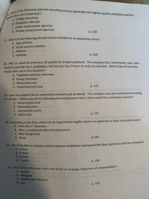 Human Recource Answer it All please HRSM 4890