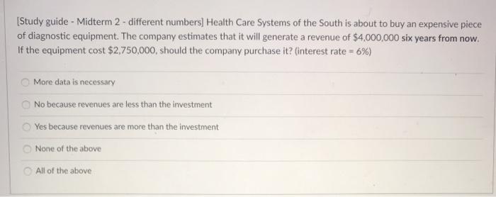 question 1 question 2 [Study guide - Midterm 2 -