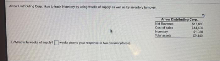 Arrow Distributing Corp. like to track inventory