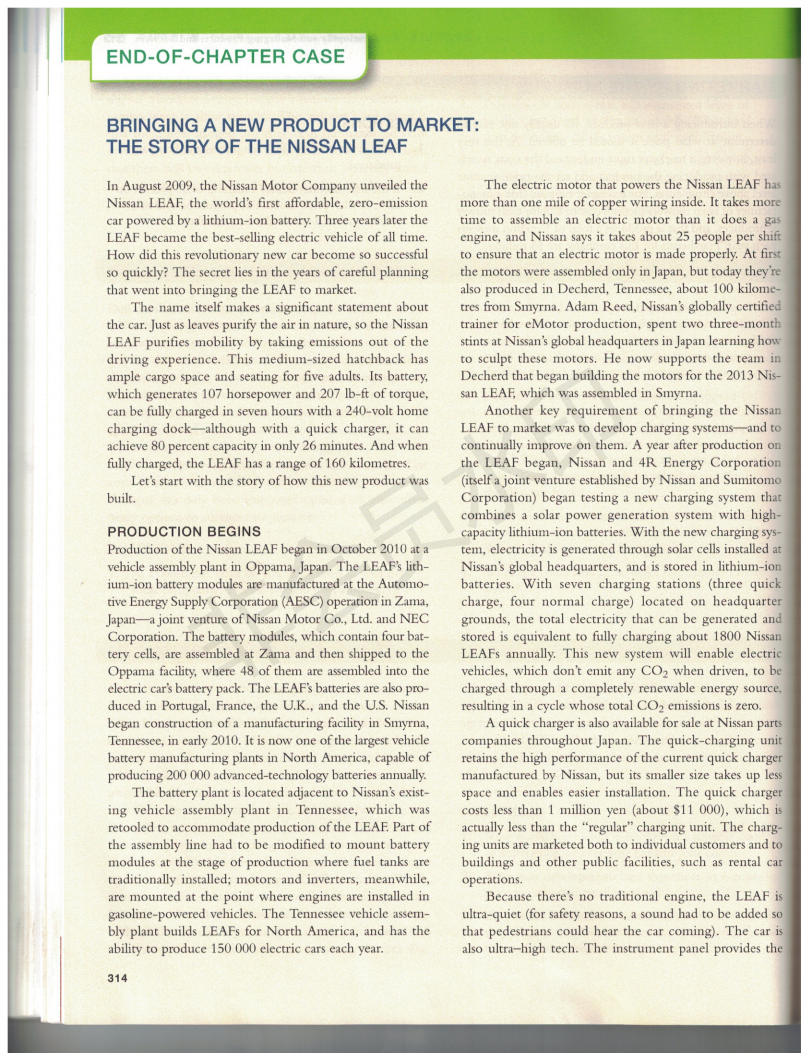 only answer question no.4 END-OF-CHAPTER CASE