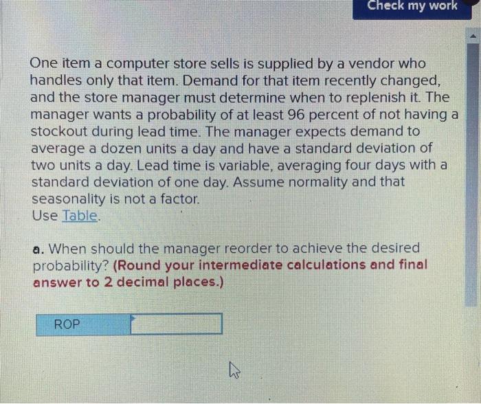 Check my work One item a computer store sells is