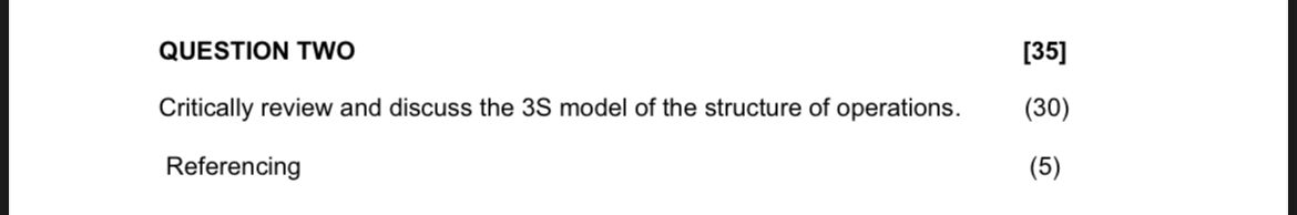 QUESTION TWO [35] Critically review and discuss