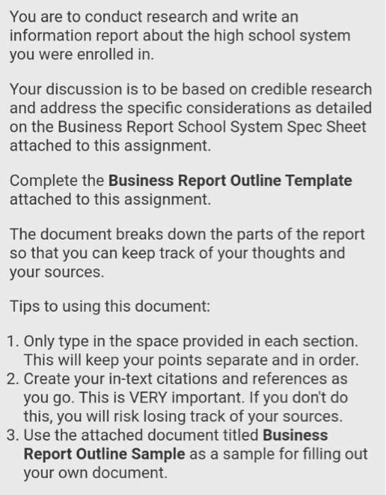You are to conduct research and write an