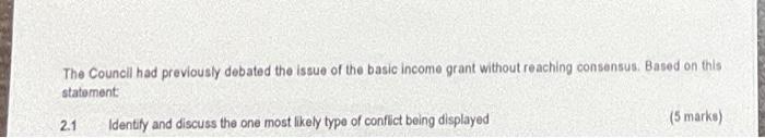 The Council had previously debated the issue of