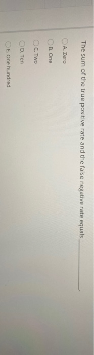 The sum of the true positive rate and the false