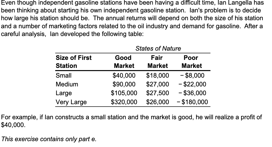 Even though independent gasoline stations have