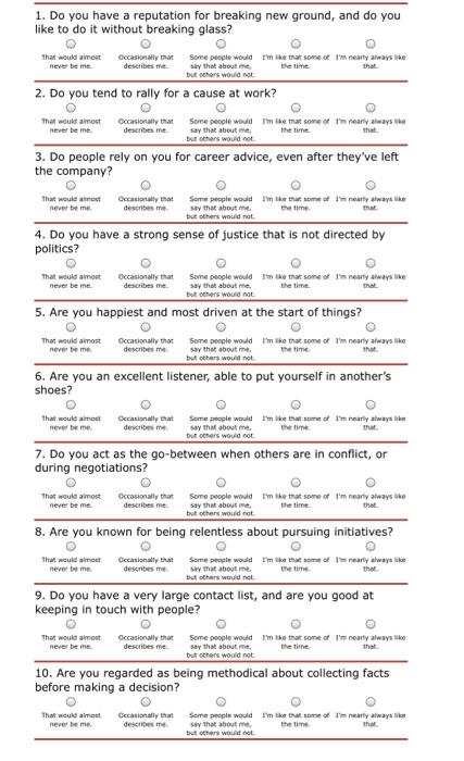 1. Do you have a reputation for breaking new