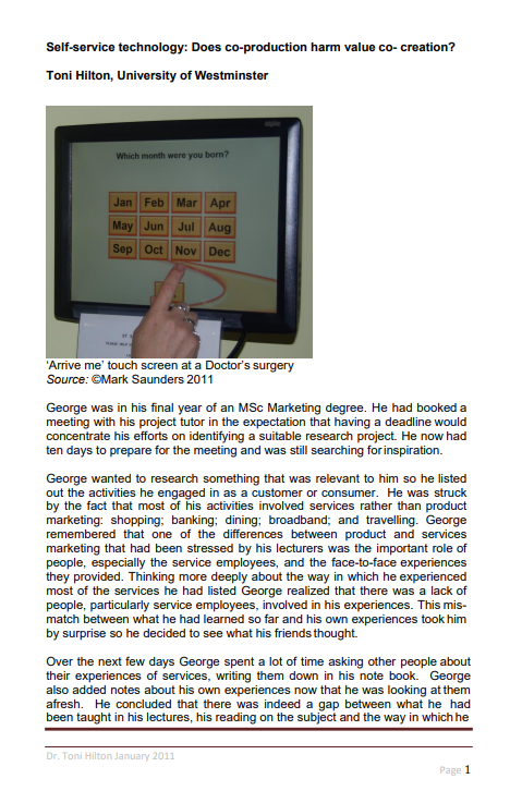 What would be your Hypothesis? Self-service