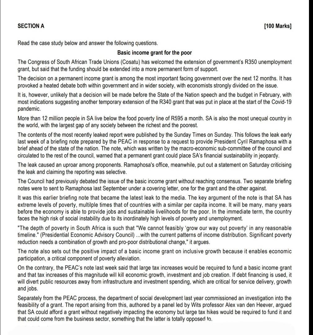 ETM All SECTION A Read the case study below and