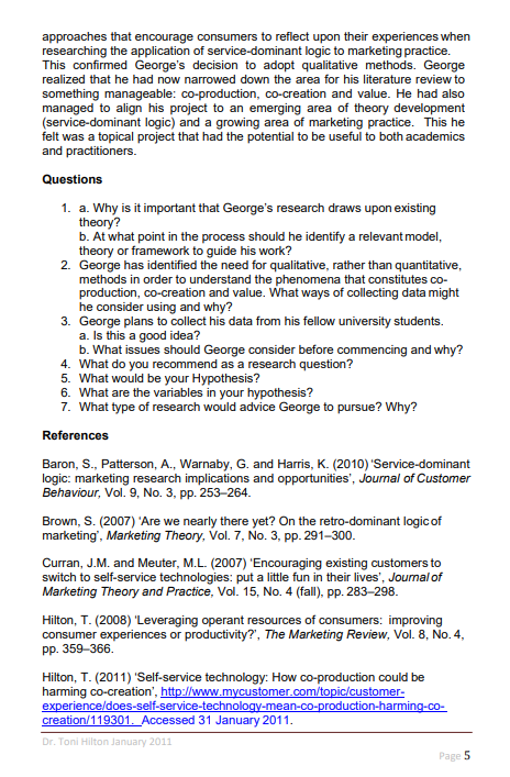 What would be your Hypothesis? Self-service