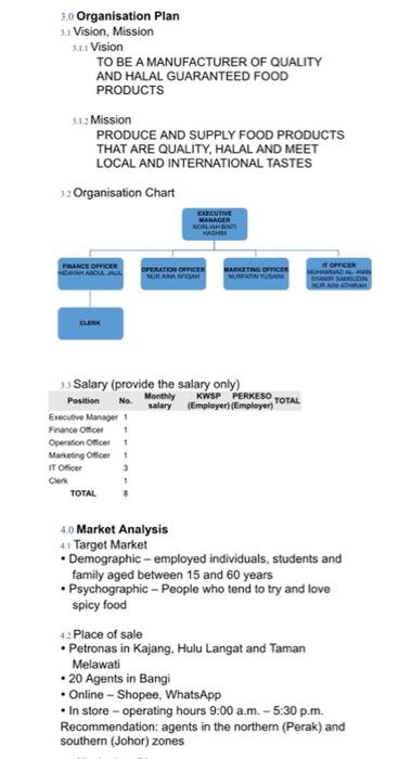 Make operation plan and product/ service