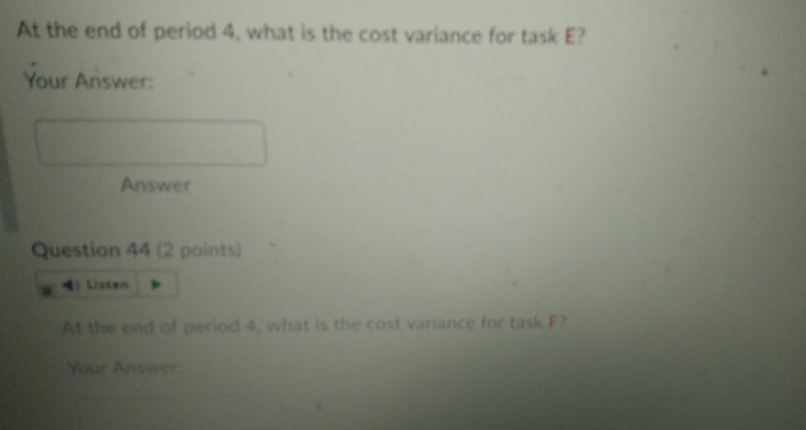 Given the project baseline information given