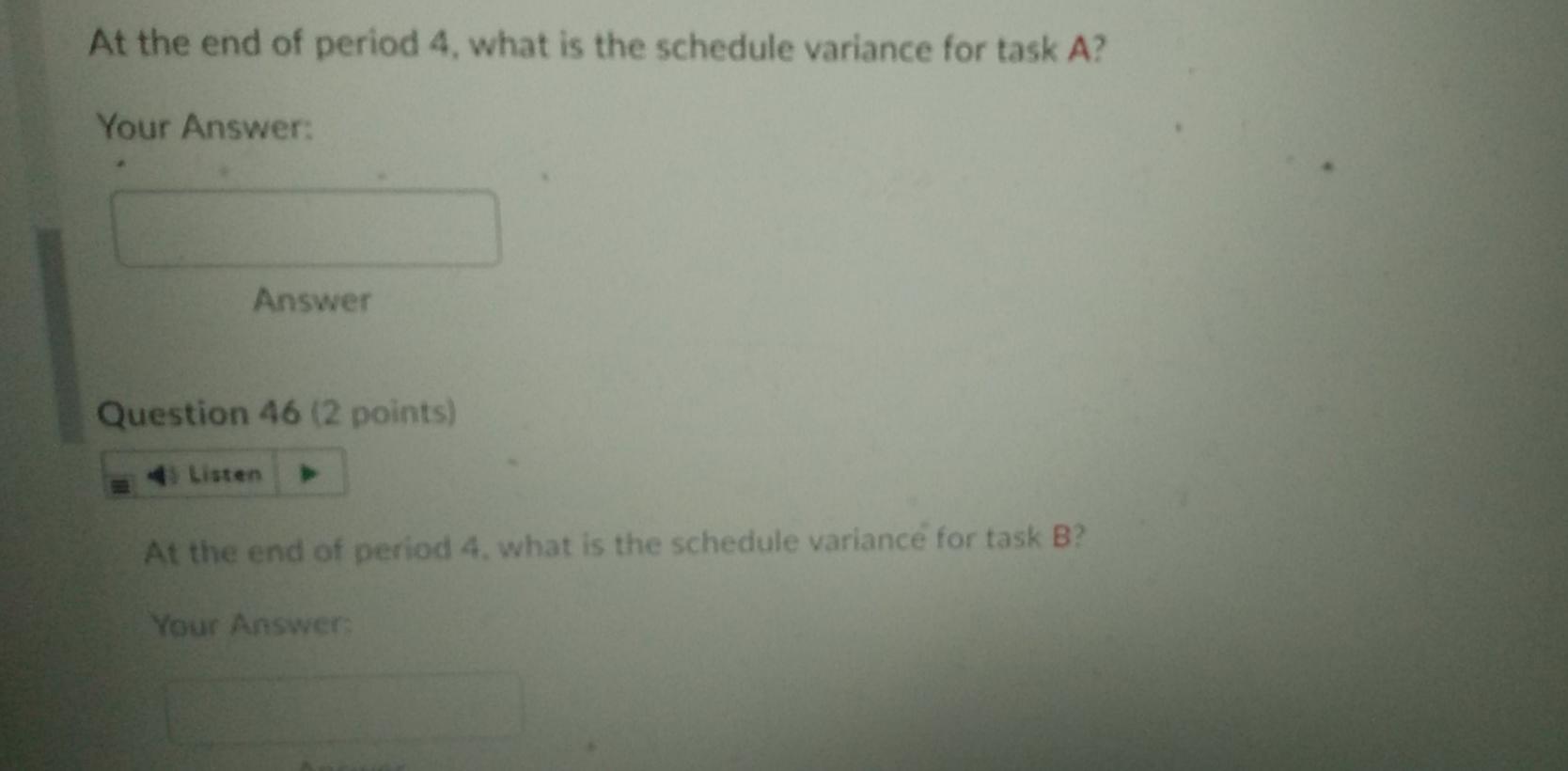 Given the project baseline information given