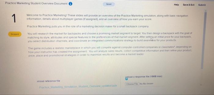 Practice Marketing Student Overview Document