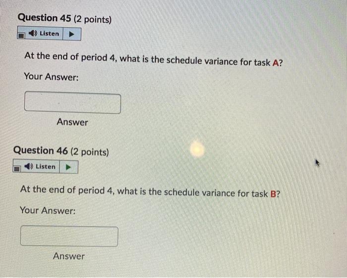 Given the project baseline information given