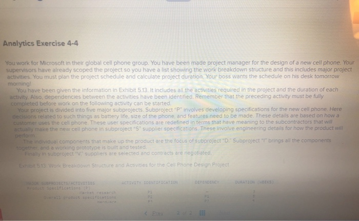 Analytics Exercise 4-4 You work for Microsoft in