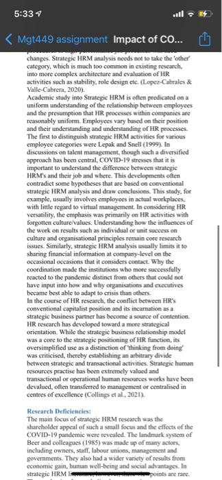 using this report answer the research