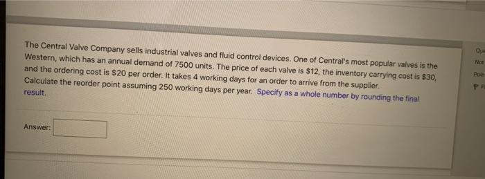 QU Not The Central Valve Company sells industrial