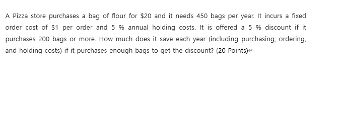 please answer the question, thanks A Pizza store