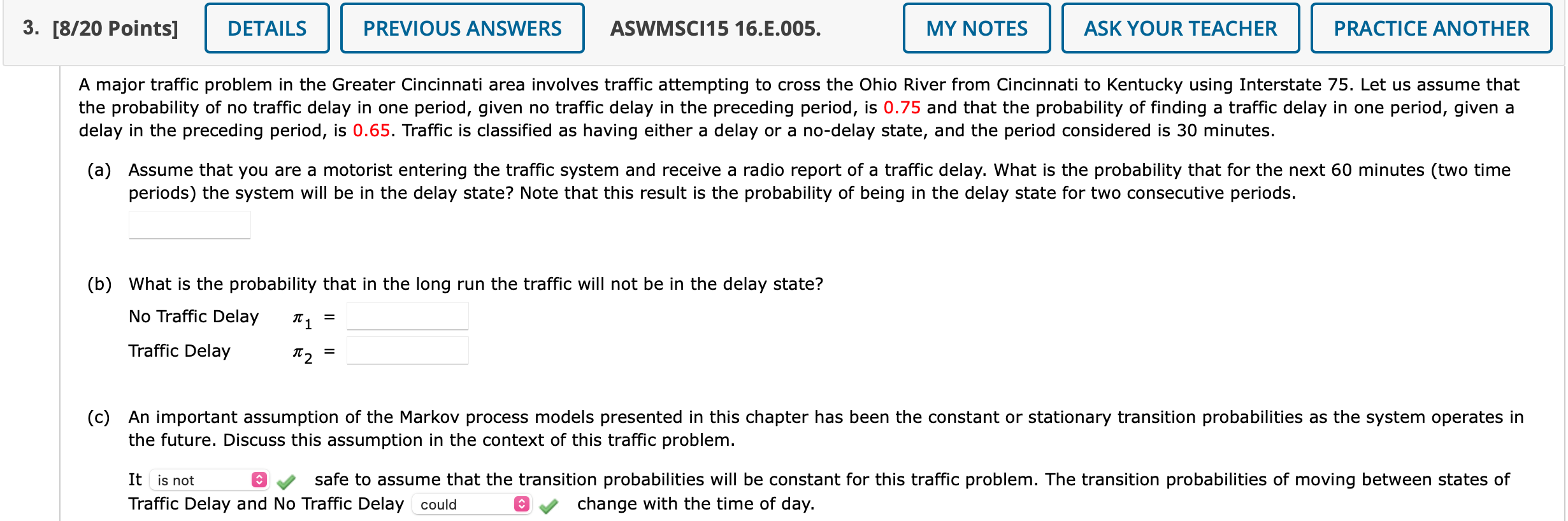 Need A & B 3. [8/20 Points] DETAILS PREVIOUS