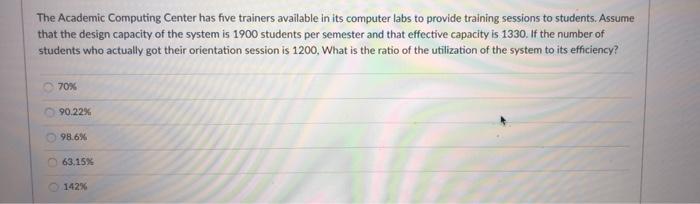 The Academic Computing Center has five trainers