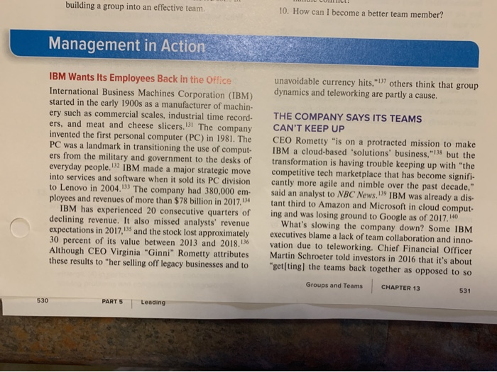 management in action ch. 14. Please answer
