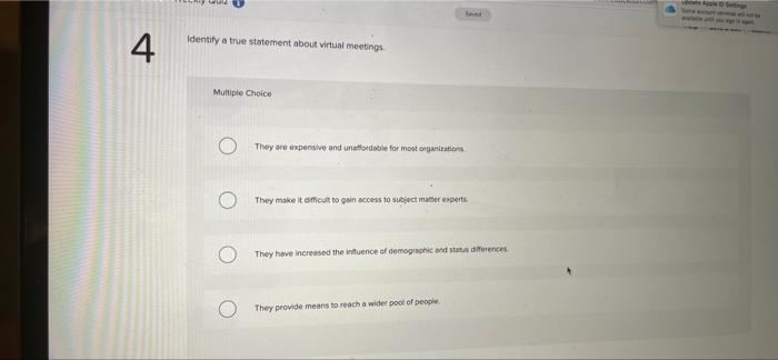 Please help. Thank you WE Identify a true