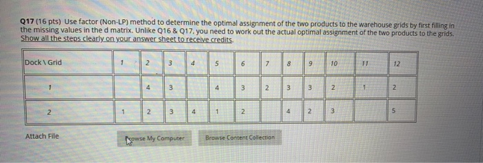 017 (16 pts) Use factor (Non-LP) method to