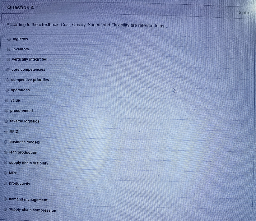 Question 3 5 pts According to the eTextbook, the