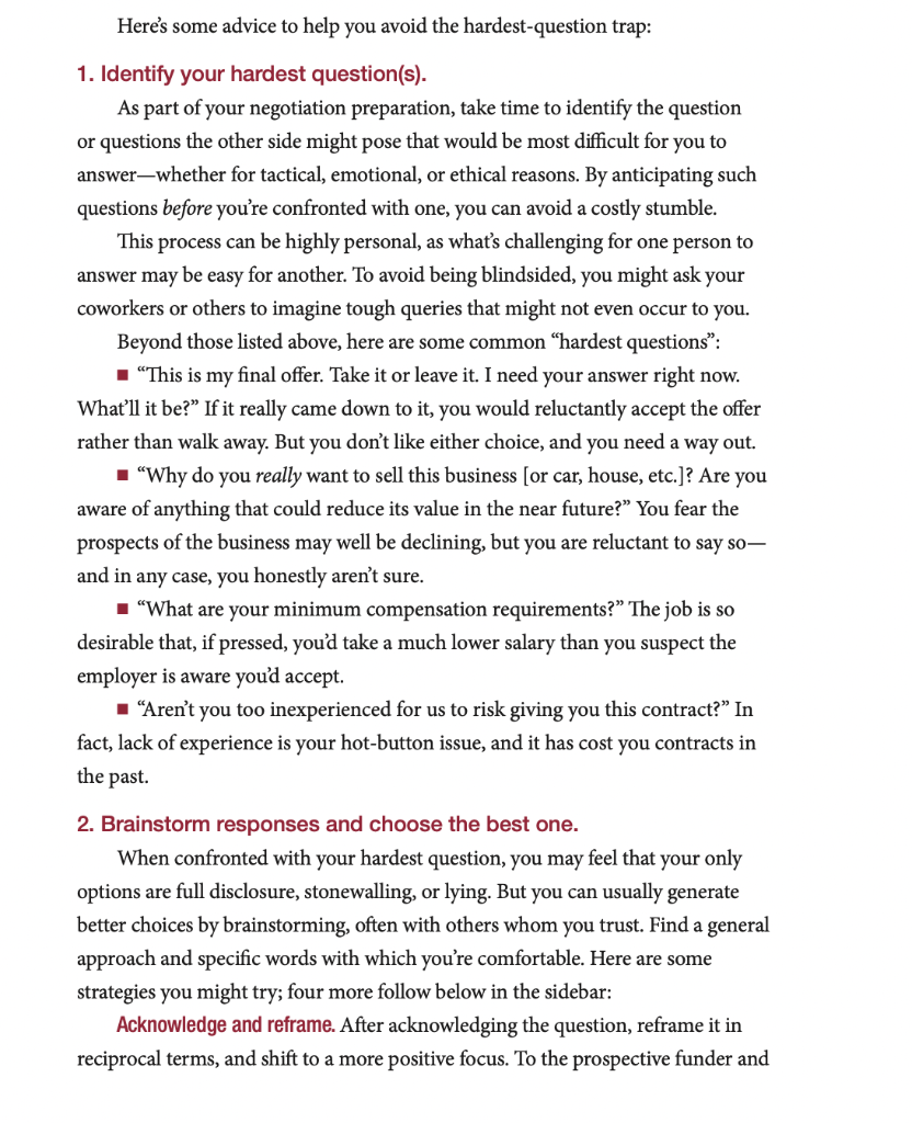 PLEASE READ & ANSWER THE FOLLOWING QUESTION : 1.