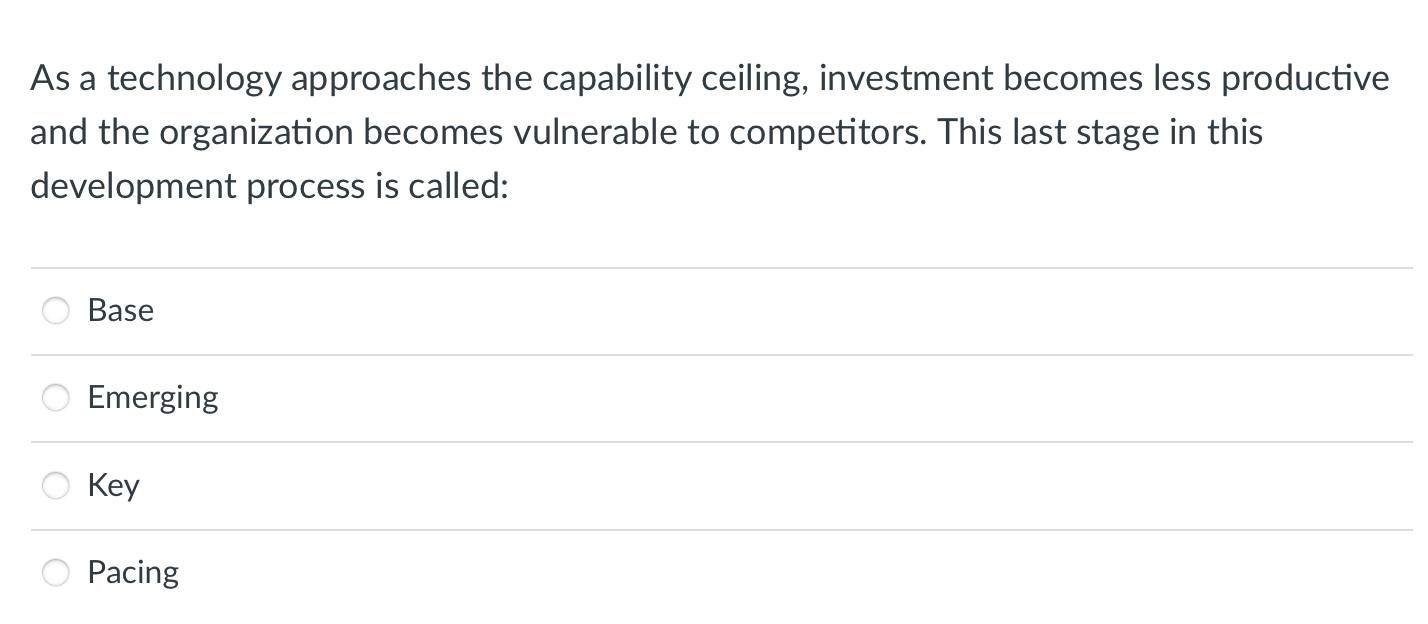 As a technology approaches the capability