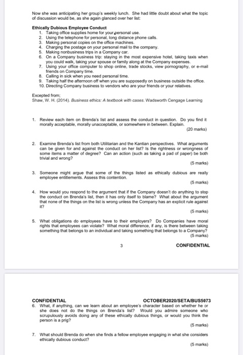 PART A: SHORT CASE STUDY Instruction: Read the