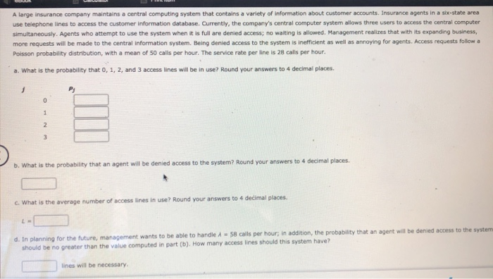 A large insurance company maintains a central