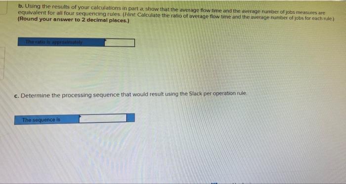 A foreman has determined processing times at a