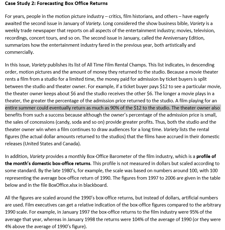 Use regression to build a linear trend model.
