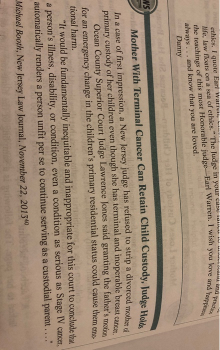 what is a supporting argument in the judge's