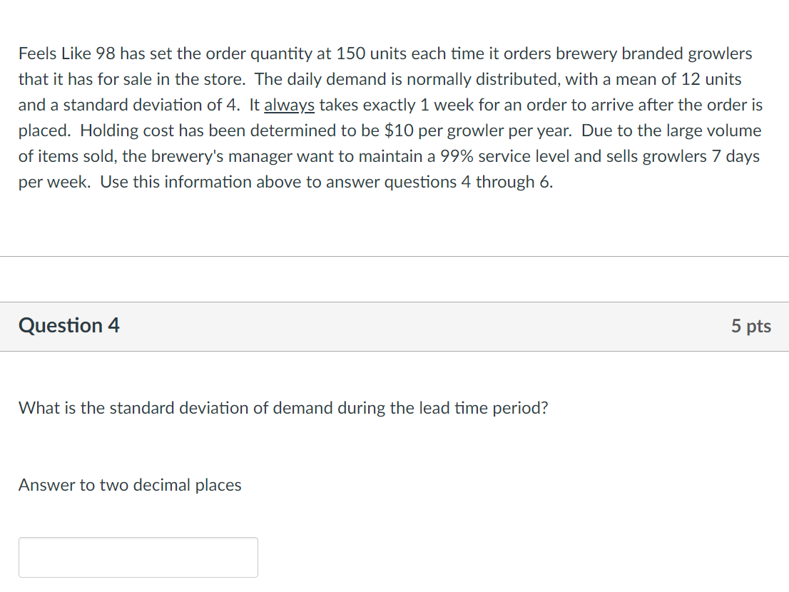 Feels Like 98 has set the order quantity at 150