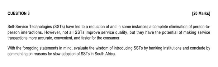 please answer question 3 in full. worth 20marks.