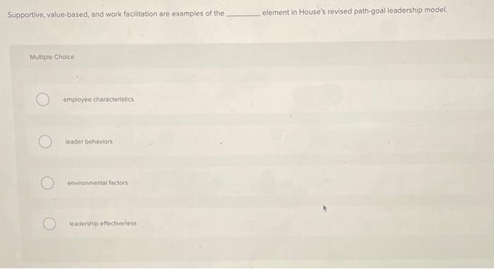 Supportive, value-based, and work facilitation